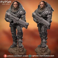 Space Marine Full Resin Figure Model Kit 1/24 Scale Unassembled Unpainted Toys