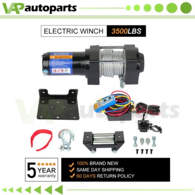 For 3500LB Truck Trailer Electric Winch ATV UTV Steel Cable w/ Wireless Remote