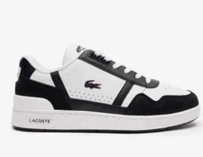 LACOSTE T-CLIP SNEAKERS NEW MEN'S MANY SIZES WHITE/BLACK