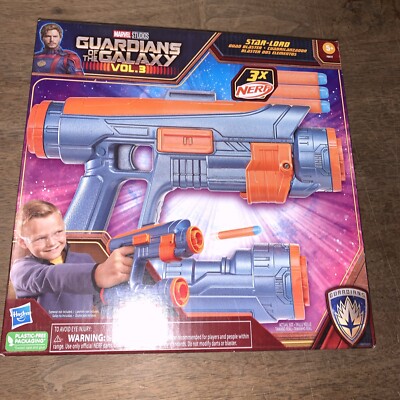 NERF Marvel Studios' Guardians of the Galaxy Vol. 3 Star-Lord Quad Blaster Toy 