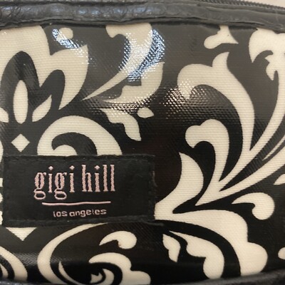 Gigi Hill Large Black & White Damask Carry on wheeled  display picture 3