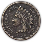1859 Indian Head Cent Extremely Fine XF Coin #21858