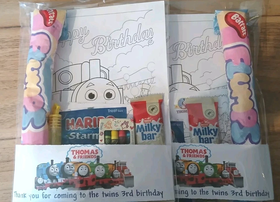 Bolsas de Fiesta Precargadas Favor de Cumpleaños Niño Personalizadas Inspiradas en Thomas Engine×10  Foto 2 de 3