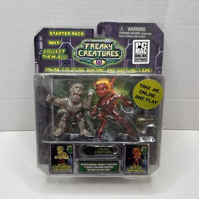 Vintage Freaky Creatures Starter Pack Series1 First Edition Cyclopor & Setsa PC
