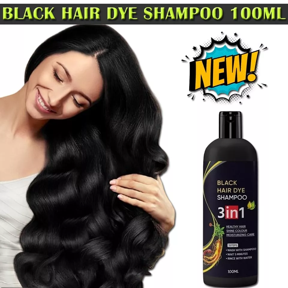 3-in-1 Instant Herbal Hair Dye Shampoo with Natural Ingredients-image