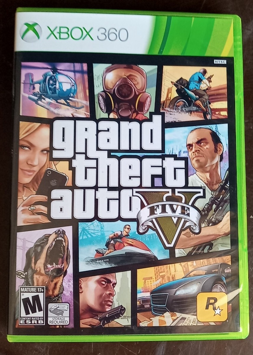 Grand Theft Auto V 5 GTA5 (Microsoft Xbox 360, 2013) *VG
