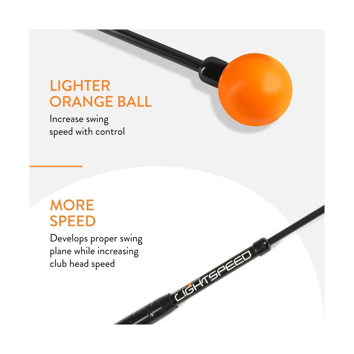 【練習器具】オレンジウィップ ライトスピード 43インチ Orange Whip オレンジウィップ ライトスピード スイング練習器具 Orange Whip
