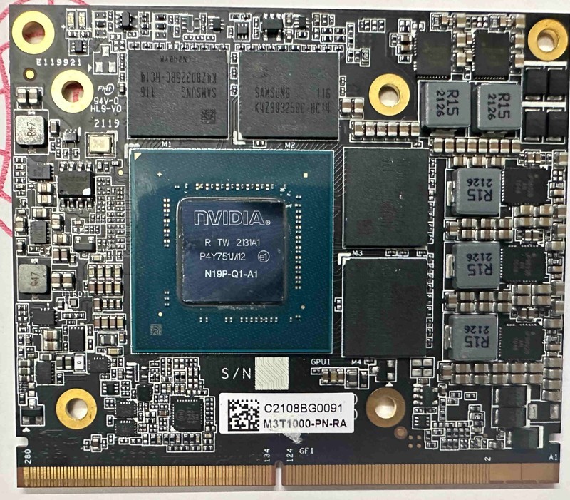 HP DELL Nvidia T1000 4GB GDDR5 N19P-Q1-A1 VIDEO Graphics Card MXM 3.0 Type A