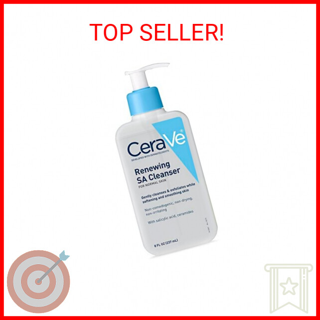 CeraVe SA Cleanser | Salicylic Acid Cleanser with Hyaluronic Acid, Niacinamide &