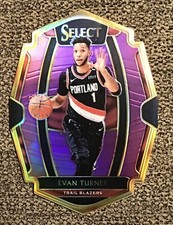 2018-19 Select Prizm Purple Die Cut #153 Evan Turner /99 Made Trail Blazers