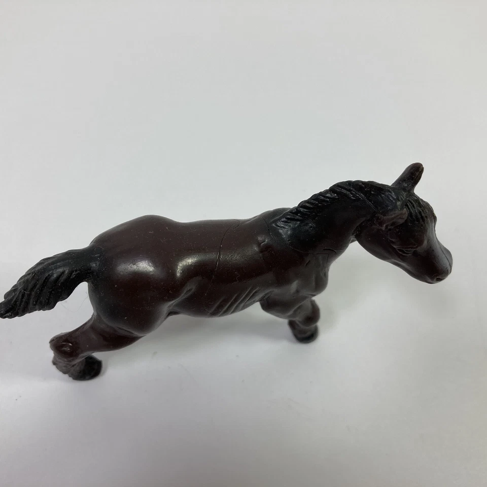 Figura Femenina Caballo Bullyland Potro Alemania Plástico Marrón 2.75" T x 3.5" L Foto 4 de 4