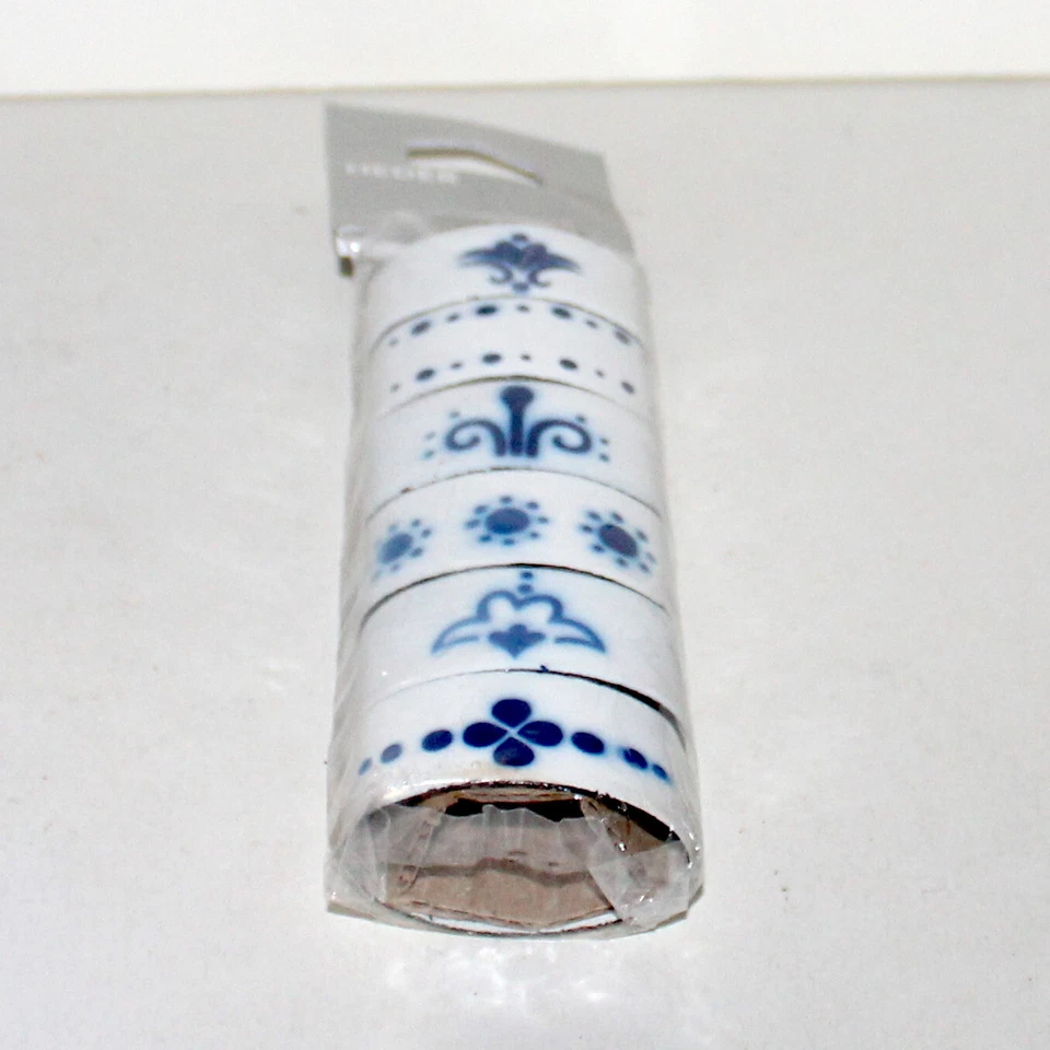 Ikea Heder 6 servilleteros metal esmalte blanco azul NUEVO Katarina Brieditis scandi Foto 4 de 4