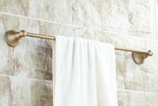Antique Brass Solid Brass Bathroom Accessories Wall Mounted Single Towel Bar