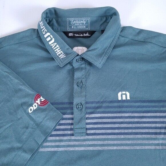 Travis Mathew Mens Tour Issued Will Gordon Pro Masters Golf Polo Shirt L