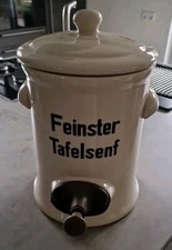 Feinster Tafelsenf - alter Senfspender  Keramik  Senftopf