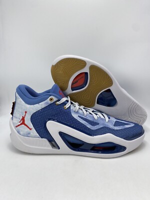 Nike Jordan Tatum 1 Stone Blue University Red Shoes DZ3320 400