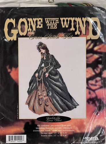 Leisure Arts GONE WITH THE WIND Scarlett In Green Velvet Cross Stitch Kit 114202