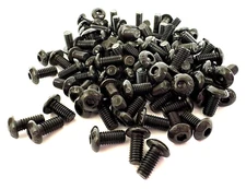 M4 X 0.7 X 8MM BUTTON HEAD SOCKET CAP SCREWS BLACK ALLOY STEEL 100 PCS