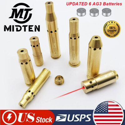 MidTen Bore Sight Laser Boresighter Cartridge For 9MM/223/308/243/12GA/30-06/270