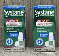 2 Systane Ultra PF Preservative Free Lubricant Dry Eye Drops 10ml EXP: 09/2026
