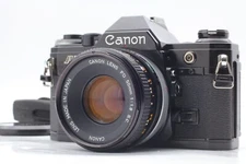 【EXC+5 w/ strap】 Canon AE-1 35mm Film Camera Black FD 50mm f/1.8 S.C. from JAPAN