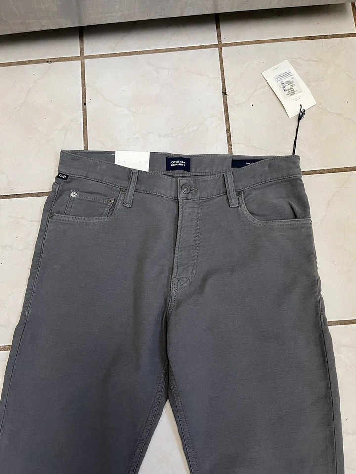 CITIZENS OF HUMANITY NWT! Gray ADLER TAPERED CLASSIC French Terry Jeans Sz 31x31 - Image 2 of 4