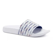 AND1 Men's  White Slip-on Crossover Slides Slippers  Size 7  NWT