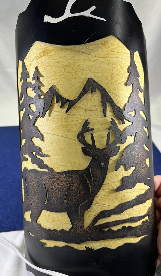 复古锻铁壁灯鹿场景羊皮纸小屋乡村装饰 — 第 2/4 张图片