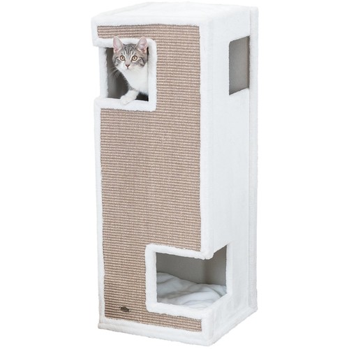 TRIXIE Gerardo 3-Story Cat Tower, Scratching Surface, Removable Cushions - Picture 3 of 9