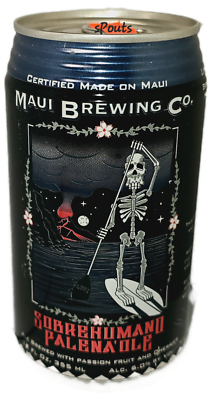 SKELETON SKULL SURFER JOLLY PUMPKIN MAUI HAWAII ISLAND ALE MICRO