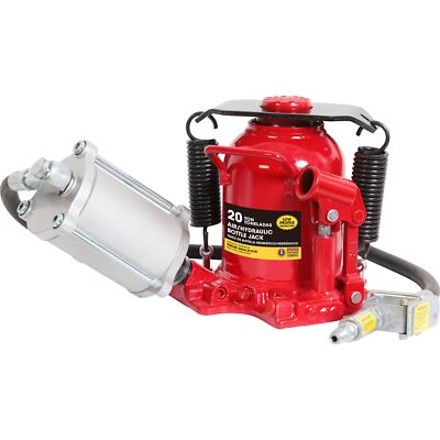 JACK BOSS TQ20006D Welded Low Profile Pneumatic Car Bottle 20 TON Jack Red