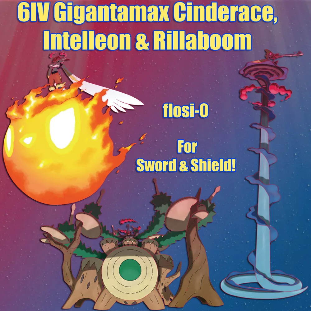 Pokemon Sword and Shield Gigantamax Cinderace Team 6IV-EV Trained