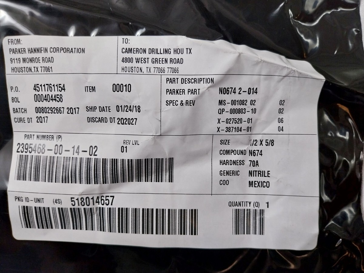 CAMERON 2020810-01-88 Coil Section Seal Repair Kit 2232325 CAMERON 2020810-01-88 Coil Section Seal Repair Kit 2232325