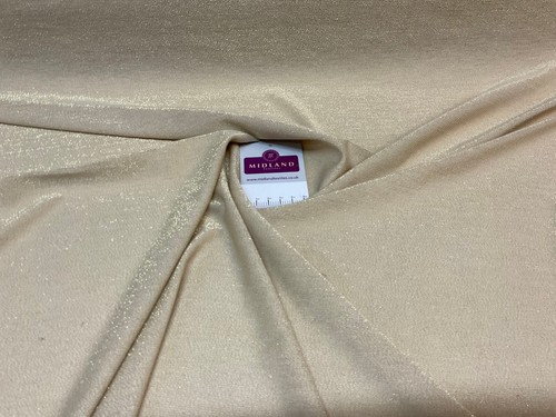 £6.99 Gold Jersey Stretch Shimmer Metalic dress fabric M1783 - Picture 17 of 17