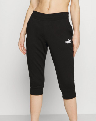 Puma Essentials 3/4 Capri Sporthose Jogginghose Schwarz Größe S *Neu*