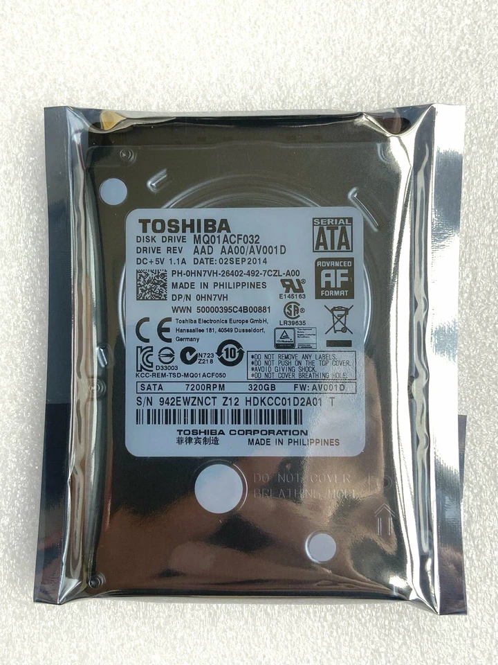 MQ01ACF032 TOSHIBA 320GB SATA 7200rpm 2.5" 6.0GB/s Laptop Internal HDD - Image 2 of 2