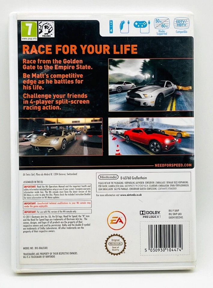 Need for Speed the Run Nintendo Wii OVP und Anleitung - Bild 4 von 4