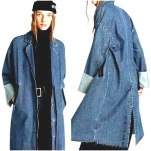 denim trench coat zara