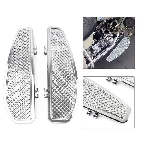 Pair Of Chrome Driver Floorboards – Fits Harley Electra, Road Glide, King, Softail
