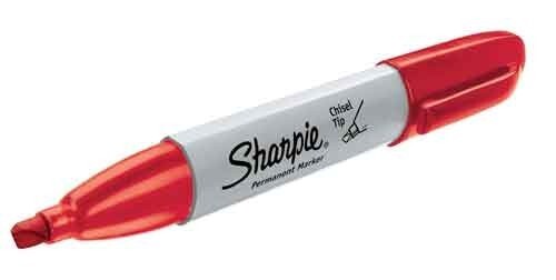 Sharpie Marker Permanent Chisel Tip Red Posters Arts Crafts 