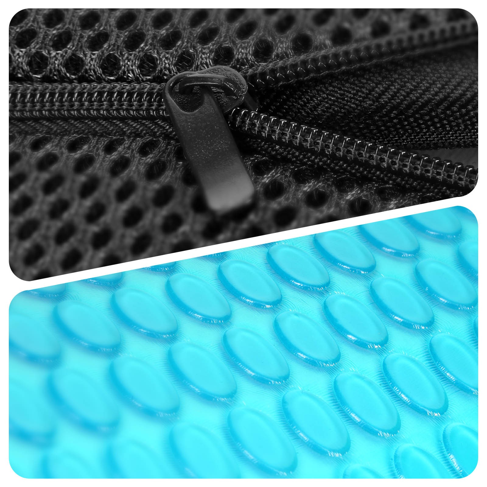 Coussin à Mémoire de Forme Avizar Noir pour Siège Auto avec Sangle
