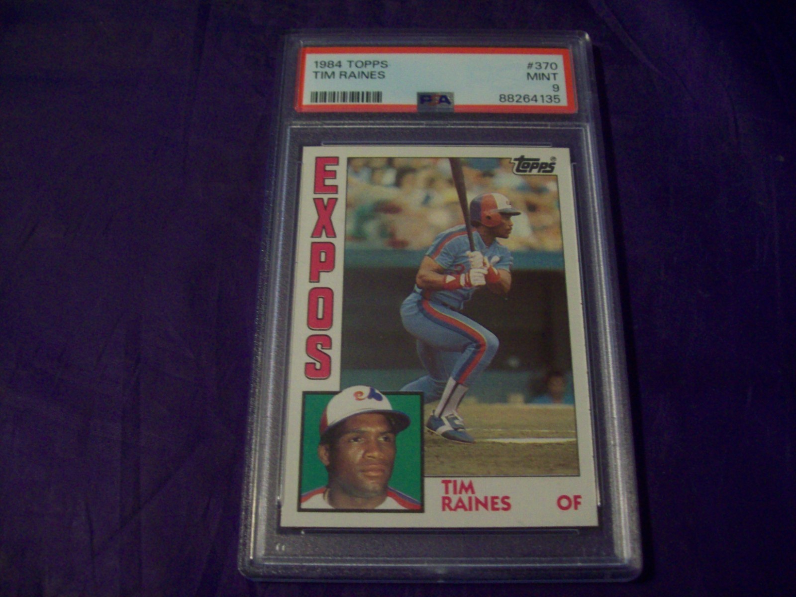 1984 TOPPS #370 TIM RAINES PSA 9