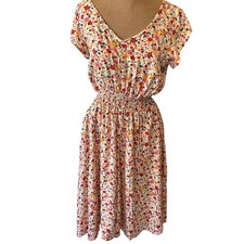 Indigo Rose floral midi dress fit & flair Summer casual garden party feminine