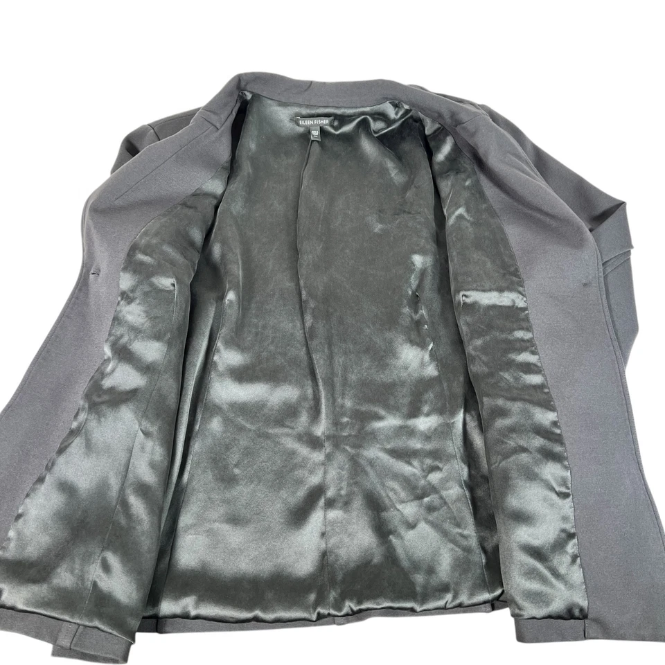 Pantalón Blazer Traje Clásico Tejido Ponte Un Botón Negro Eileen Fisher Mujer Talla XL Foto 4 de 4