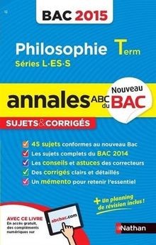 Annales ABC du BAC 2015 Philosophie Term L.ES.S von Duro... | Buch | Zustand gut