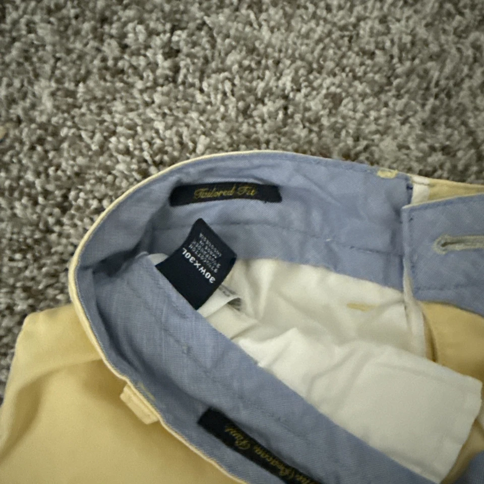 NAUTICA 裤子男式 30x30 黄色量身定制适合 Chino 学院风春复活节 30x30 — 第 4/4 张图片