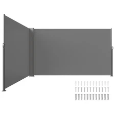 Retractable Side Awning 71''x 236'' Patio Screen Fence Divider Fencing