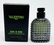 Valentino Uomo Born In Roma Green Stravaganza mini EDT 4ml/0.135oz NEW IN BOX