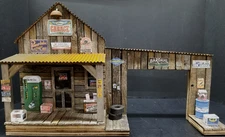 FULL SERVICE GARAGE, WEATHERED, HAND CRAFTED, DIORAMA DISPLAY, NEW, 1:18 SCALE