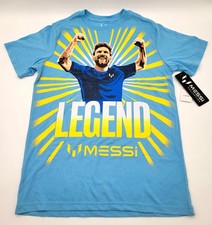 Youth Lionel Messi Argentina Legend Graphic T-Shirt L 14/16 Blue World Cup NWT